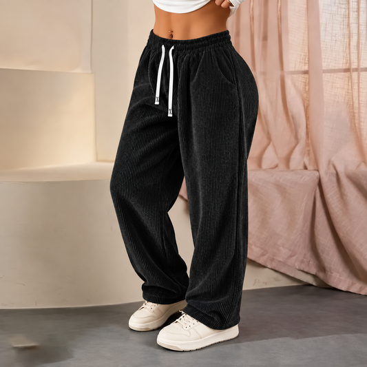 ⚡[LAST DAY SALE]Women's Solid Straight Leg Corduroy Bottoms-100% Cotton